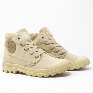 Palladium Pampa Hi Canvas Boots Sahara Beige Khaki Women's Size 7 US 38 EUR